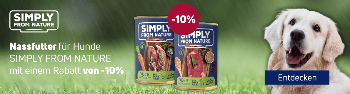 Aktion SIMPLY FROM NATURE Nassfutter mit einem Rabatt von -10%