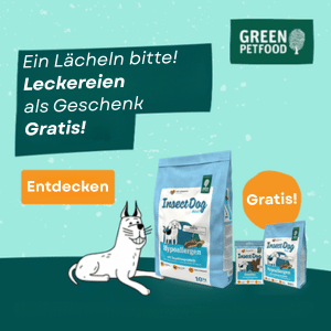 Aktion Green Petfood Trockenfutter für Hunde + 900g & Denties GRATIS
