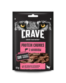 CRAVE Protein Chunks mit Lachs 6 x 55g