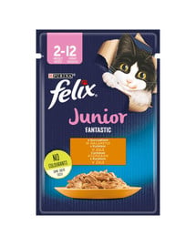 FELIX So gut wie es aussieht Junior mit Huhn in gelee 12x85g