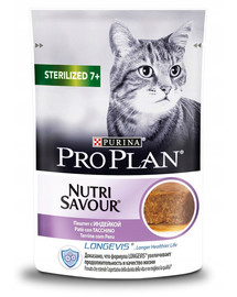 PURINA PRO PLAN Sterilised 7+ 24 x 85 g Truthahn für ältere Katzen