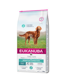 EUKANUBA Daily Care Sensitive Digestion Chicken Trockenfutter für ausgewachsene Hunde mit sensibler Verdauung 12 kg