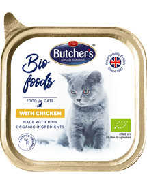 BUTCHER'S BIO foods Hühnerpastete für Katzen 19 x 85 g