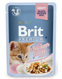BRIT Premium Kitten Fillets in Gravy mit Huhn 24 x 85g