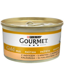 GOURMET Gold Truthahn-Mousse 24x85g Nassfutter für Katzen