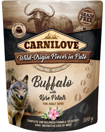 CARNILOVE Dog Paté Buffalo with Rose Petals 12 x 300g