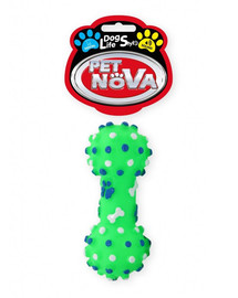 PET NOVA DOG LIFE STYLE Hundespielzeug Kauspielzeug Hantel 10,5cm Grün