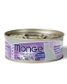 MONGE Delicate Cat Hühnchen mit Omelett und Sardellen 80 g