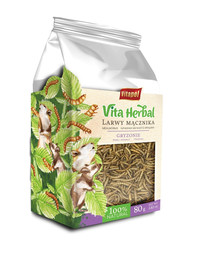 VITAPOL Vita Herbal Larven der Weißen Fliege für Nagetiere 80 g