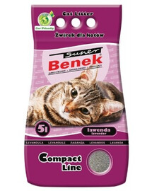BENEK Super Compact Lavendel-Bentonitstreu Katzenstreu 5 l x 2 (10 l)