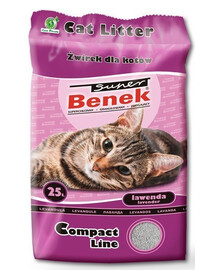 BENEK Super compact Lavendel-Bentonitstreu 50 l (25 l x 2)