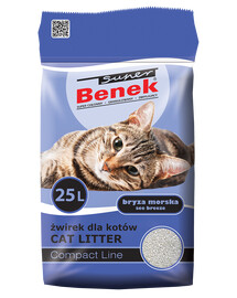 BENEK Super Compact Seebrise Katzenstreu 25 l x 2 (50 l)
