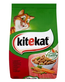 KITEKAT Katzentrockenfutter mit Rindfleisch und Gemüse 300g