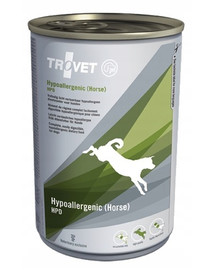 TROVET Hypoallergenic HPD Nassfutter für Hunde mit Pferdefleisch 400 g