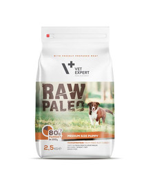VETEXPERT Hundetrockenfutter – Raw Paleo Puppy Medium 2,5kg
