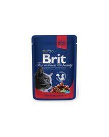 BRIT Premium Cat Adult Beutel in Soße für Katzen 24 x 100 g