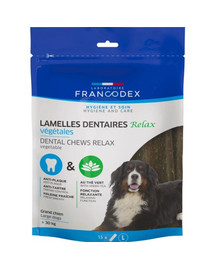 FRANCODEX RELAX große Kaustreifen zur Beseitigung von Zahnstein und schlechtem Geruch 502,5 g/15 Streifen