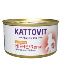 KATTOVIT Feline Diet Niere/Renal Huhn 12x85 g