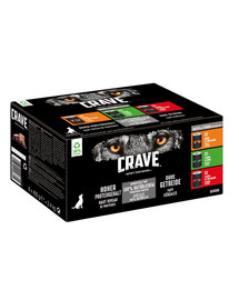 CRAVE Dog Dose Mixed Multipack Pastete 6x400 g