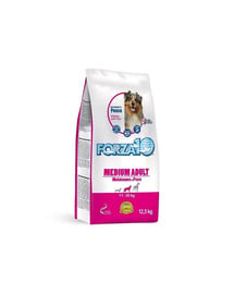 FORZA10 Medium Maintenance mit Fisch Trockenfutter für ausgewachsene mittelgroße Hunde 12,5 kg