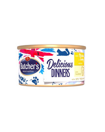 BUTCHER'S Classic Delicious Dinners mit Hühner- und Putenmousse 85 g