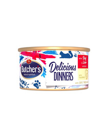 BUTCHER'S Classic Delicious Dinners mit Leber und Rindermousse 24x85 g