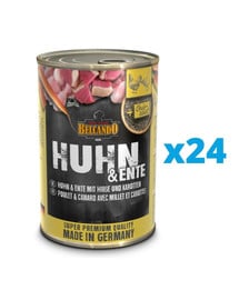 BELCANDO Super Premium Huhn & Ente mit Hirse & Karotten 24x400 g