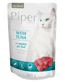 DOLINA NOTECI PIPER Thunfischbeutel 100g Nassfutter für Katzen nach der Sterilisation