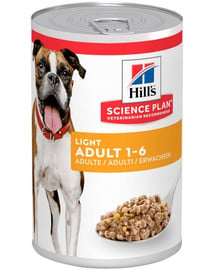 HILL'S Science Plan Canine Adult Light Chicken 370 g für übergewichtige erwachsene Hunde Huhn