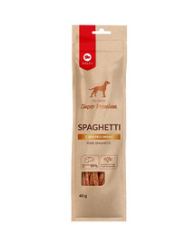 MACED Super Premium Spaghetti mit Schweinefleisch Hundeleckerli 40 g