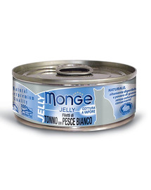 MONGE Jelly mit Thunfisch und Weißfisch 80 g