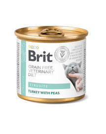 BRIT Veterinary Diet Struvite Turkey&Pea Nassfutter für Katzen 200 g