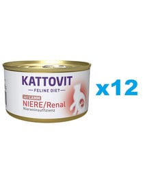 KATTOVIT Feline Diet Niere/Renal Lamm 12 x 85 g