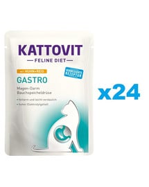 KATTOVIT Feline Diet Gastro Huhn + Reis 24 x 85 g