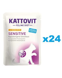 KATTOVIT Feline Diet Sensitive Huhn + Pute 24 x 85 g