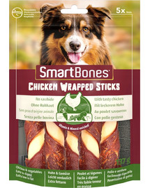 SMART BONES Chicken Wrap Sticks Medium 5 Stk x 2 + Spielzeug GRATIS