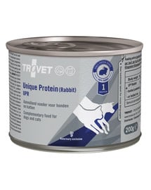 TROVET Unique Protein Rabbit UPR Nassfutter für Hunde und Katzen mit Kaninchen 12x200 g