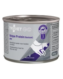 TROVET Unique Protein Venison UPV Nassfutter für Hunde und Katzen mit Wildfleisch 6x200 g