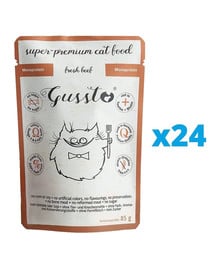 GUSSTO Cat Fresh Beef 24x85 g