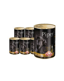DOLINA NOTECI PIPER mit Hühnerherz und Reis Nassfutter für ausgewachsene Hunde 24x400g