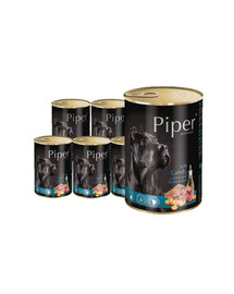 DOLINA NOTECI PIPER mit Lammfleisch, Karotten und braunem Reis 24x400 g Nassfutter für ausgewachsene Hunde