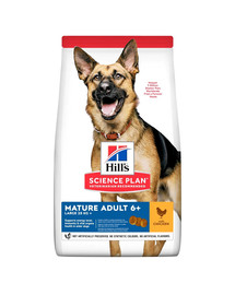 HILL'S Science Plan Canine Mature Adult 6+ Large breed Chicken 18 kg für ältere Hunde großer Rassen + 3 Dosen GRATIS