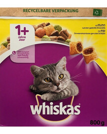 WHISKAS Adult+1 sucha karma dla kotów z kurczakiem 800g