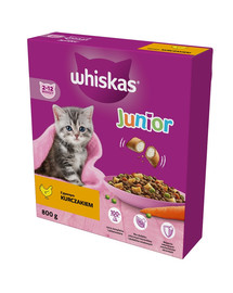 WHISKAS Junior 800 g Trockenvollnahrung für Kätzchen mit leckerem Huhn