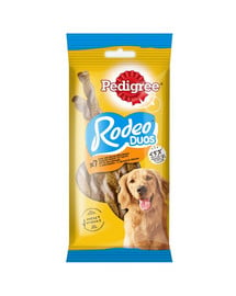 PEDIGREE Rodeo Duos 10x123g Leckerli für ausgewachsene Hunde mit Huhn- und Speckgeschmack