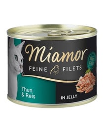 MIAMOR Feline Filets Thunfisch und Reis in Gelee 185 g