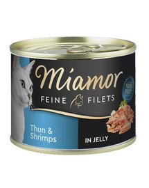 MIAMOR Feline Filets Thunfisch und Garnelen in Gelee 185 g