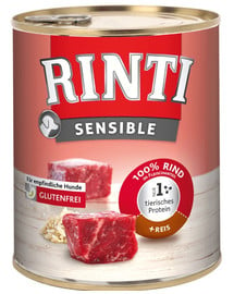 RINTI Sensible Rindfleisch mit Reis 6x800 g + Tasche GRATIS