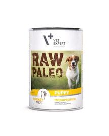 VETEXPERT Hundenassfutter – Raw Paleo Puppy Pute 400g