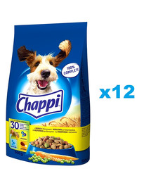 CHAPPI Trockenfutter mit Geflügel 12x500g für ausgewachsene Hunde